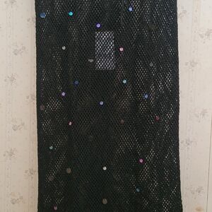 Cinq a Sept Black Mesh Skirt